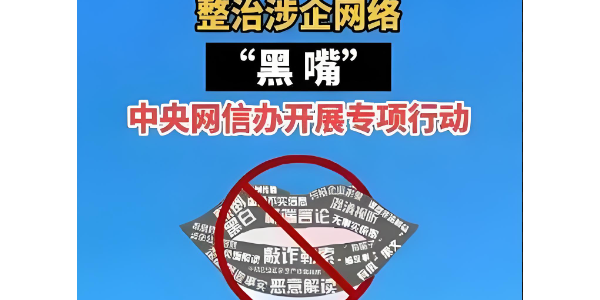 整治涉企网络“黑嘴” 国家网信办公开曝光第二批典型案例